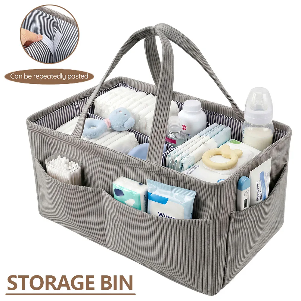 Baby Nursery Organization Ideas - 아기 기저귀 정리함 접이식 코듀로이 보육용품