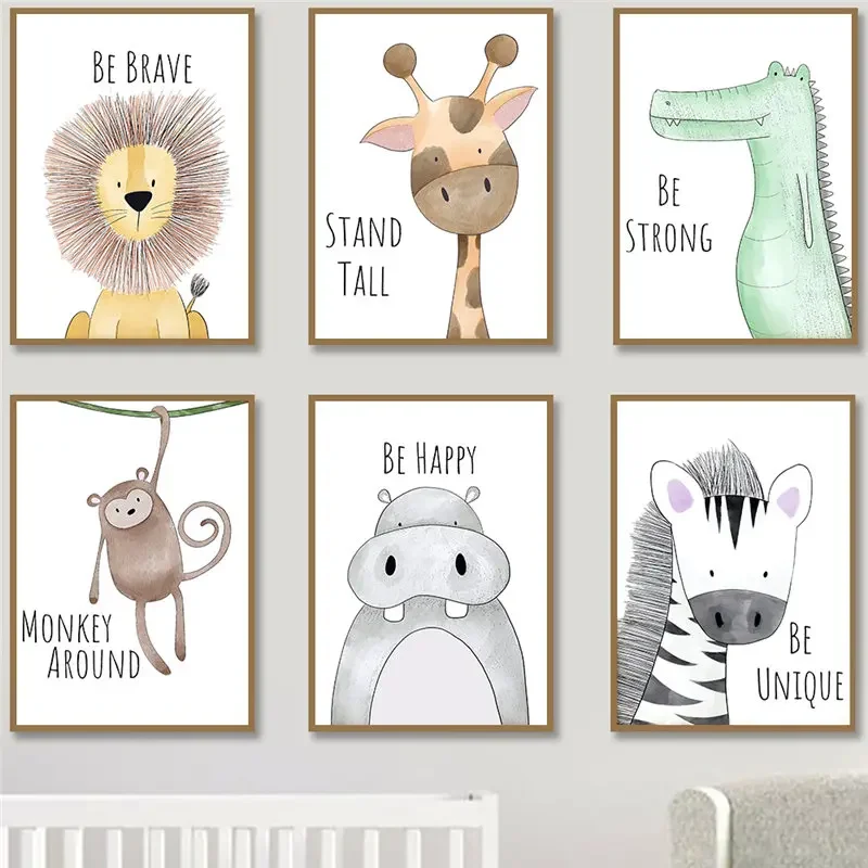 보육원 벽 장식 영감을 주는 명언이 있는 귀여운 만화  - Baby Nursery Giraffe 리뷰 및 가격