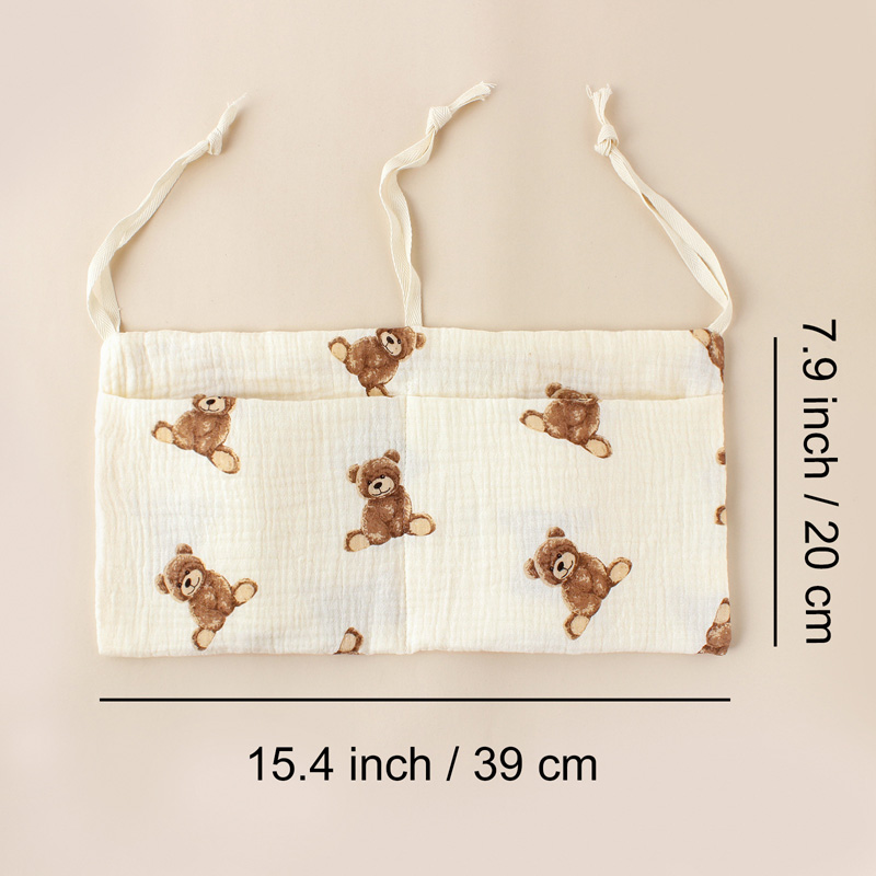 머슬린 아기 침대 정리함, 면 소재 침대 옆 수납 가방 - Baby Nursery Organization Ideas 리뷰 및 가격