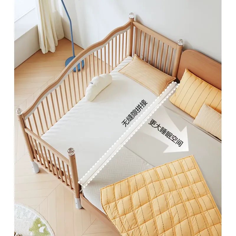 원목 아기 접합 침대 다기능 코슬리핑 유아용 침대 안전 - Baby Nursery And Co 리뷰 및 가격