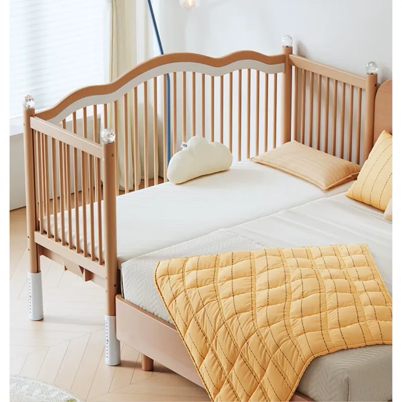 원목 아기 접합 침대 다기능 코슬리핑 유아용 침대 안전 - Baby Nursery And Co 리뷰 및 가격