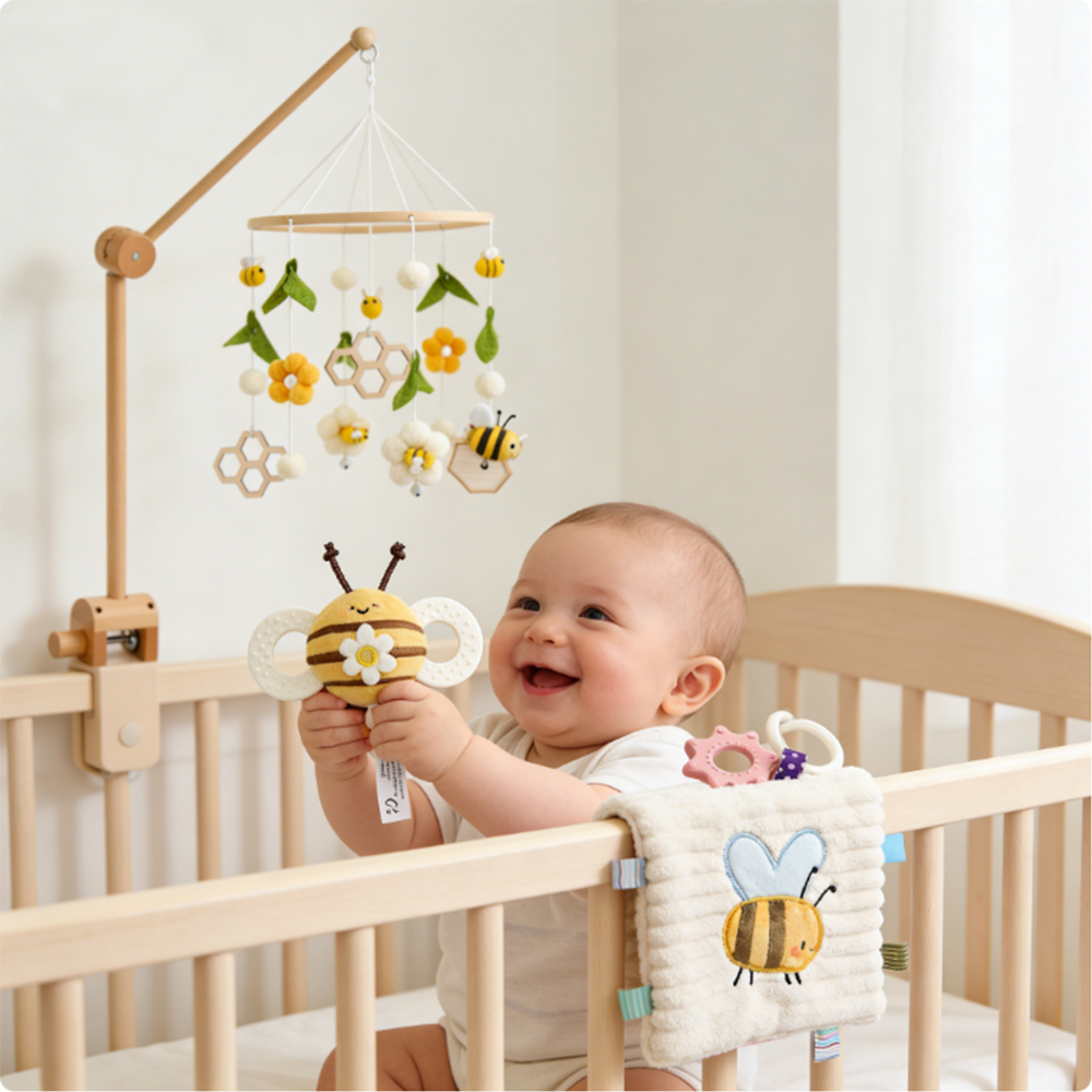 0-12개월 아기용 벌 테마 아기 침대 모빌 세트, 나 - Baby Nursery Equipment 리뷰 및 가격