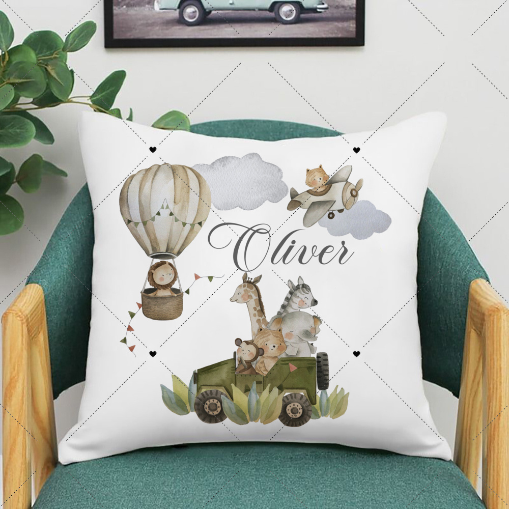 개인화 된 우드랜드 동물 프린트 베개 케이스 사용자 정 - Baby Nursery Pillow 리뷰 및 가격