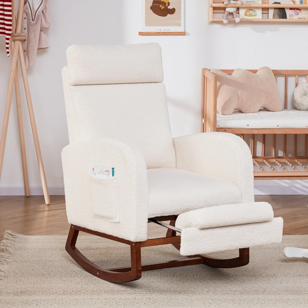 등받이가 높은 흔들의자 보육 의자, 글라이더 흔들의자, - Baby Nursery Glider Chair 리뷰 및 가격