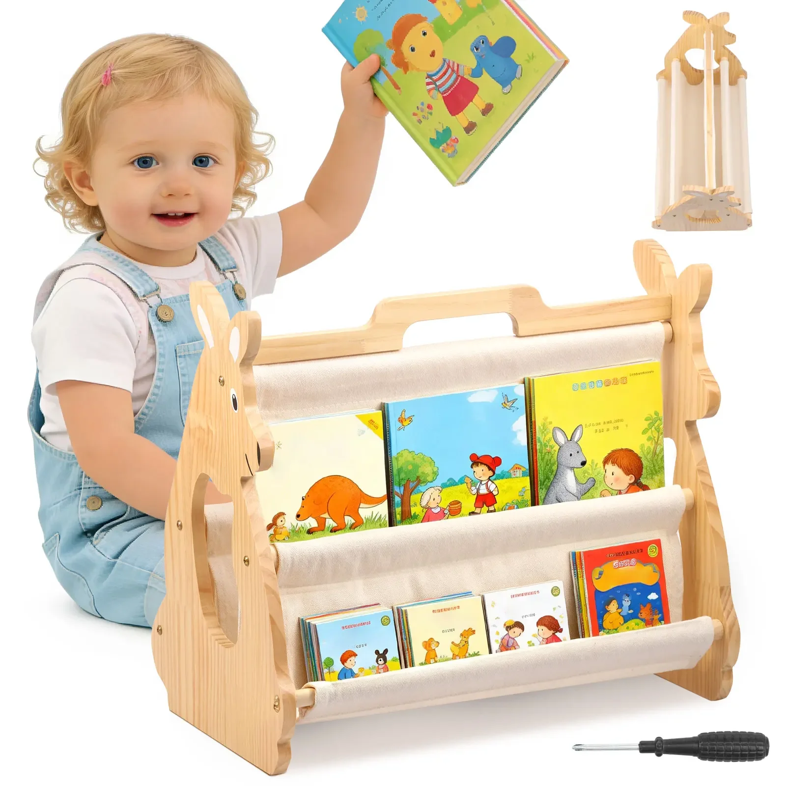 어린이 책꽂이 유아용 책장 나무 휴대용 어린이방 및 놀 - Baby Nursery Shelf 리뷰 및 가격