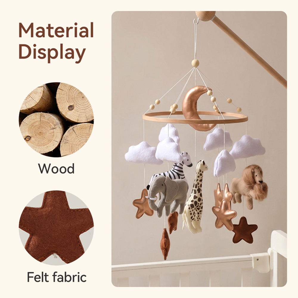 나무 침대 벨 아기 침대 모바일 뮤직 박스 소프트 펠트 - Baby Nursery Equipment 리뷰 및 가격