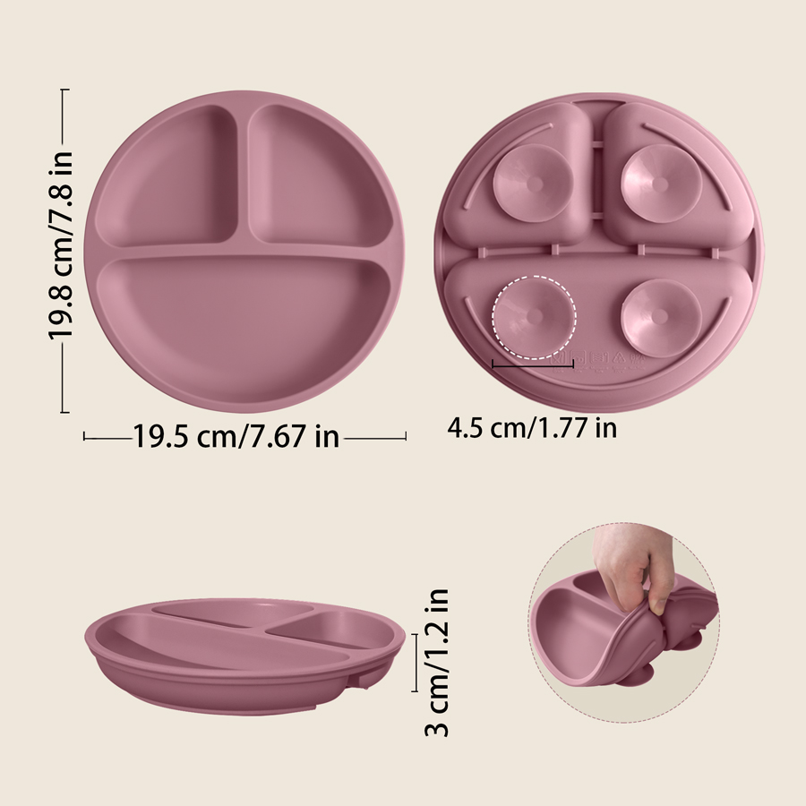 1PCS 아기 빨판 실리콘 식사 접시 BPA 무료 어린 - Baby Nursery Equipment 리뷰 및 가격