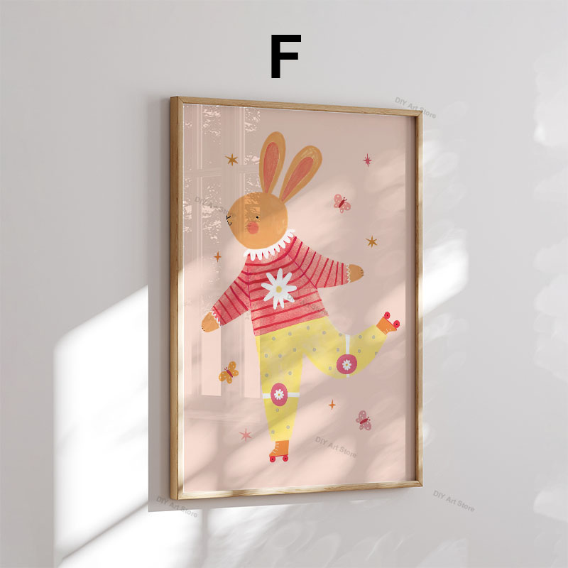 재미있는 만화 동물 보육원 벽 장식 캔버스 그림 곰 호 - Baby Nursery Ornaments 리뷰 및 가격