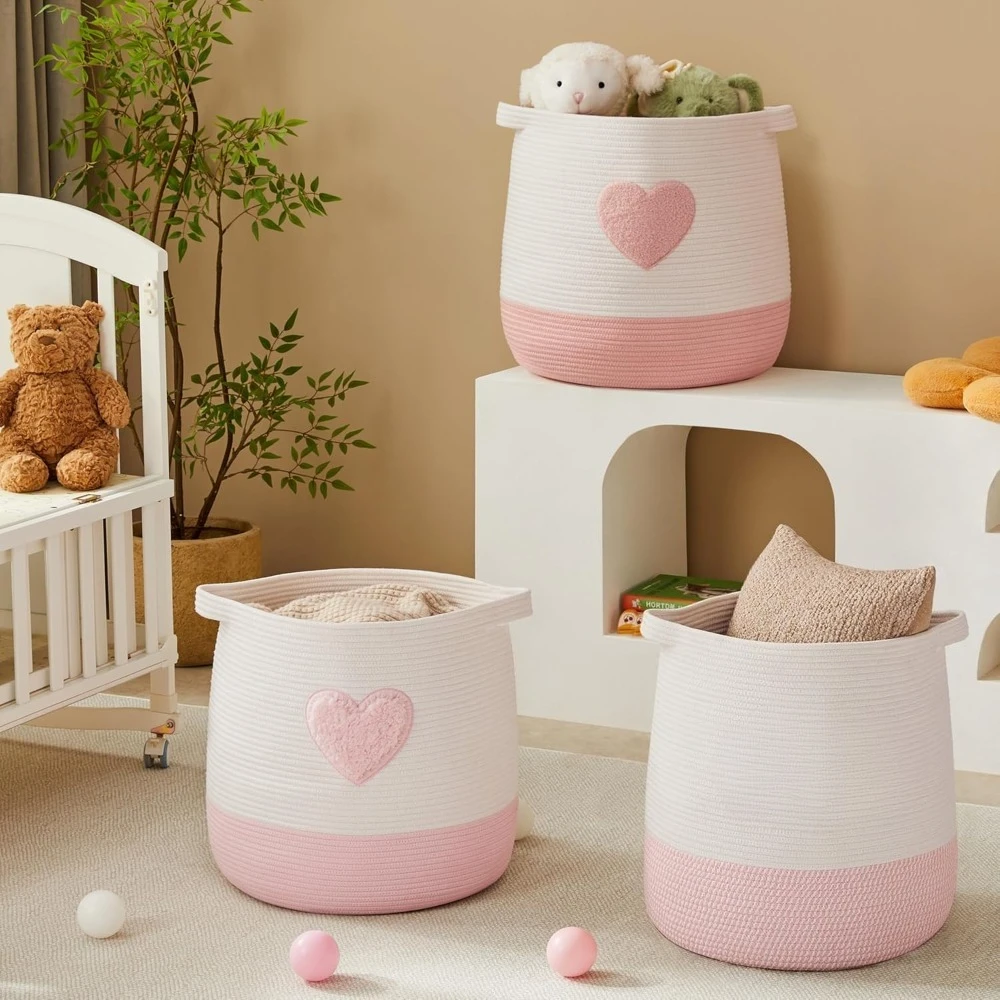 분홍색 어린이용 빨래 바구니, 담요 보관용 바구니, 연 - Baby Nursery Laundry Hamper 리뷰 및 가격