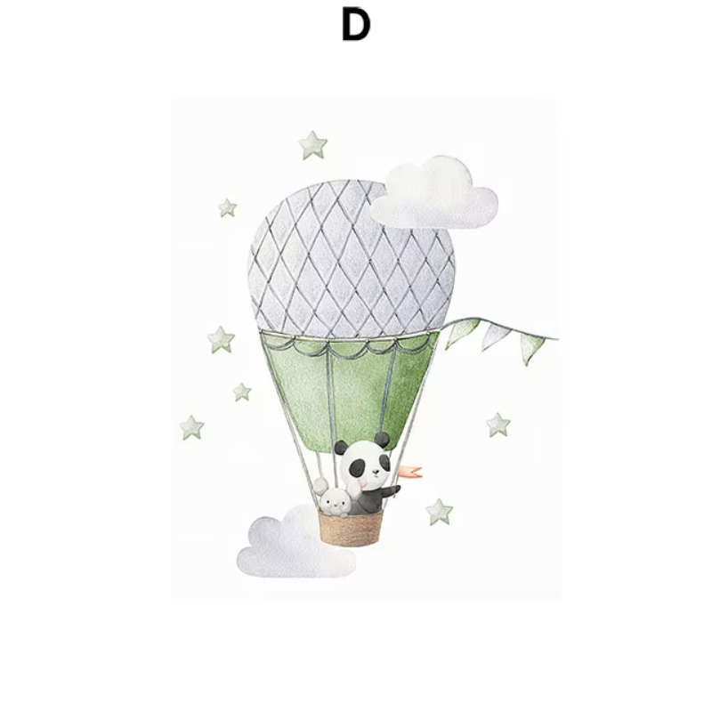 풍선 사자 호랑이 기린 무지개 배 보육원 벽 예술 캔버 - Baby Nursery Giraffe 리뷰 및 가격