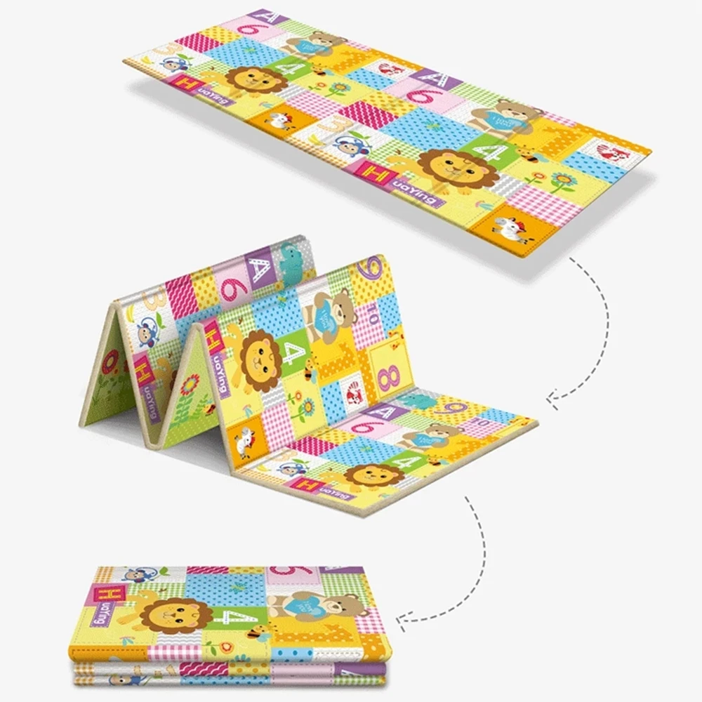 양면 아기 접이식 크롤링 활동 매트 새로운 어린이 만화 - Baby Nursery Equipment 리뷰 및 가격