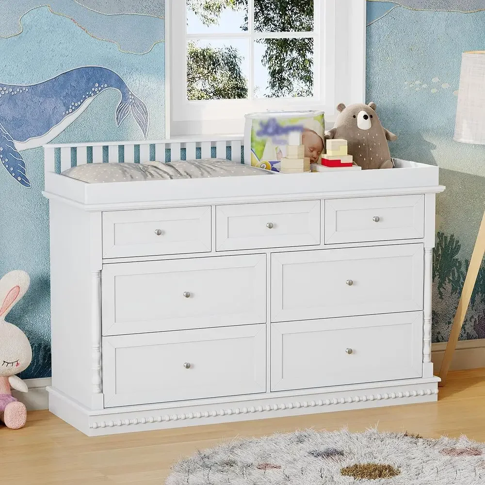 56.5인치 아기 서랍장(탈부착 가능한 기저귀 교환대  - Baby Nursery Table 리뷰 및 가격