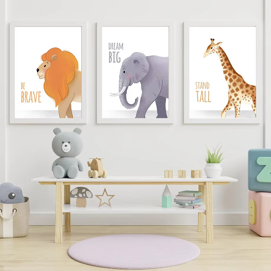 영감 따옴표 보육 벽 예술 벽화 코끼리 기린 사자 코뿔 - Baby Nursery Giraffe 리뷰 및 가격