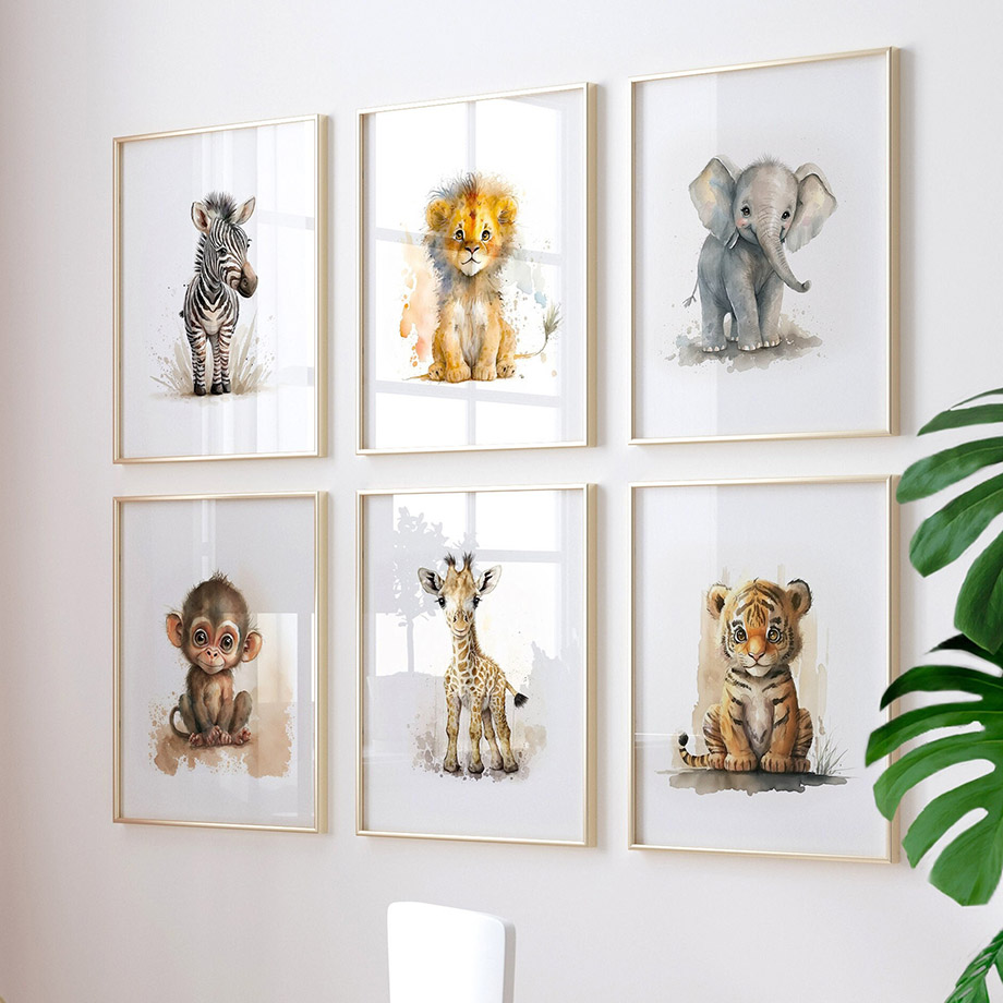 유아용 동물 그림 사자 기린 코뿔소 원숭이 얼룩말 호랑 - Baby Nursery Giraffe 리뷰 및 가격