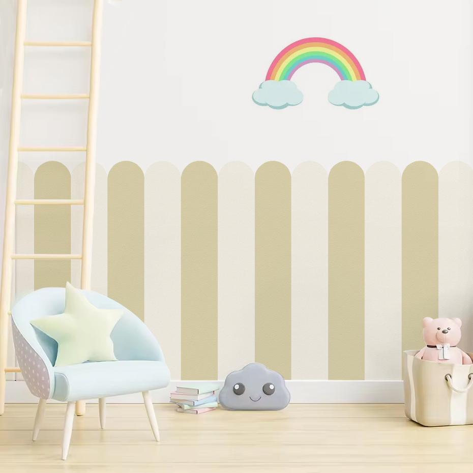 여러 가지 빛깔의 세로 줄무늬 아크 벽지 보육 어린이  - Baby Nursery Vinyl 리뷰 및 가격